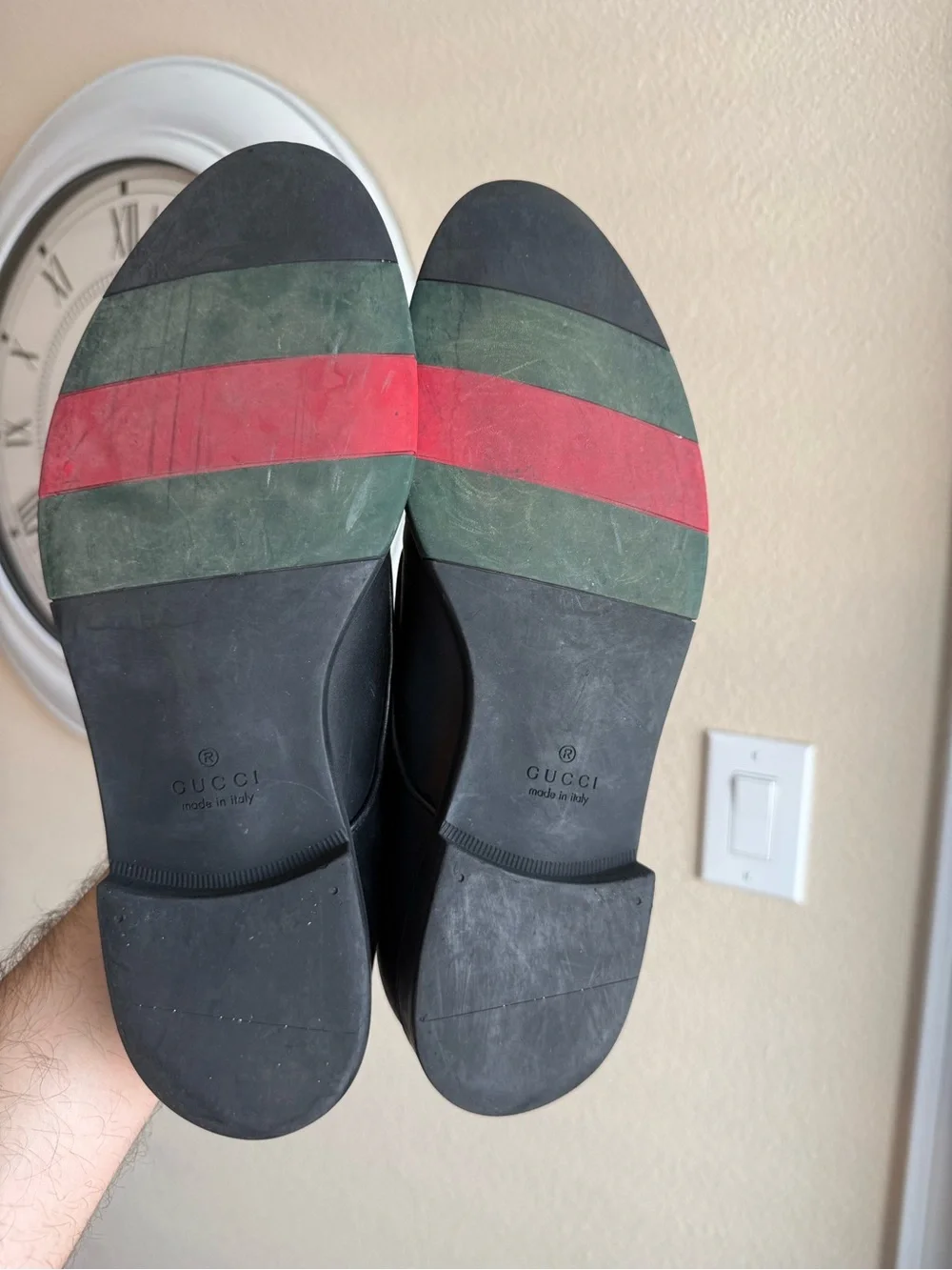 Gucci Web Black Leather Lace-up Oxford SZ 9.5